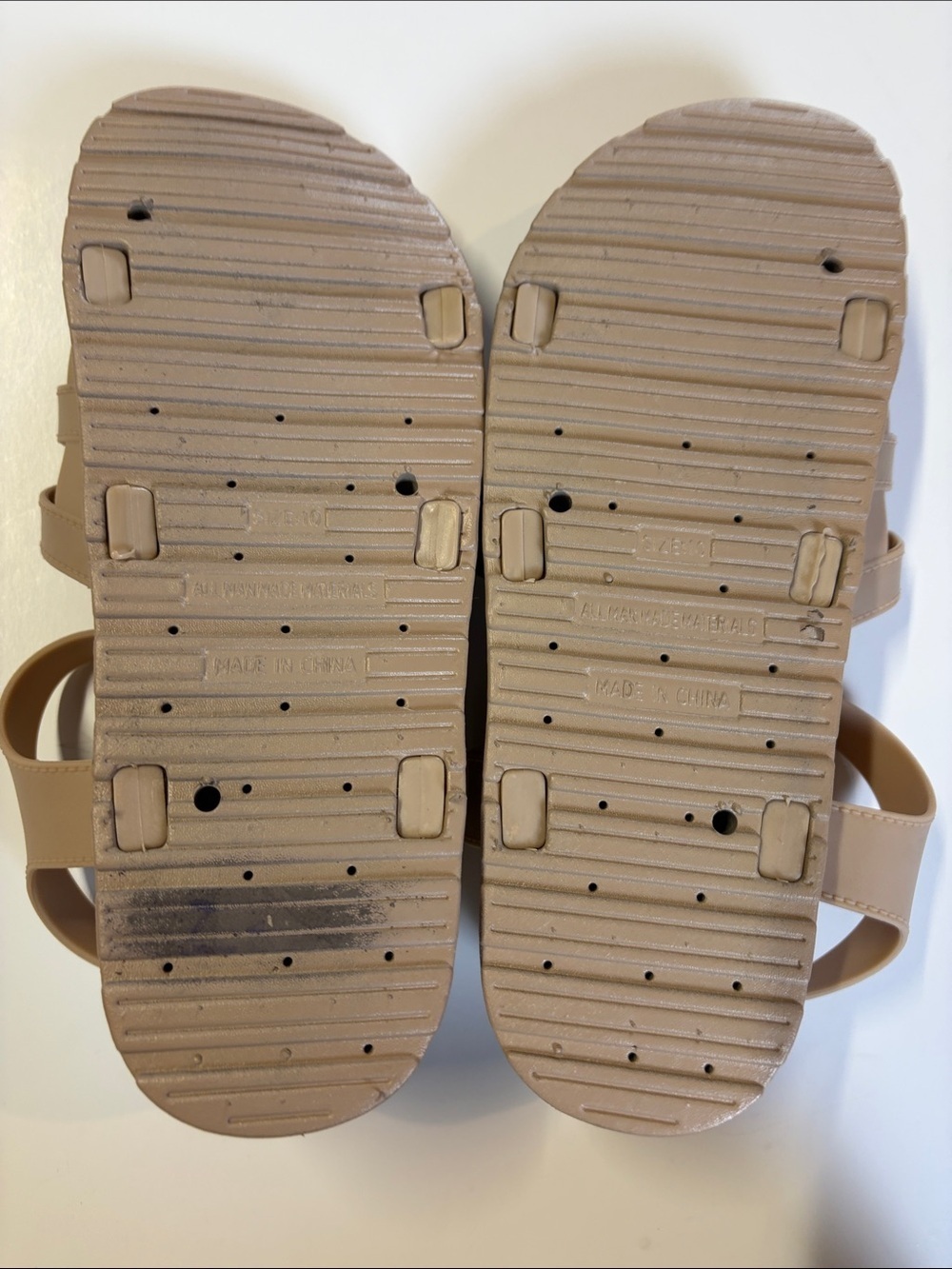 Just Be Nude Strappy Sandals Ankle Strap Comfort Flat Casual Size 10 - Picture 6 of 7